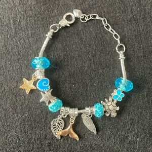 handmade snake chain charm bracelet